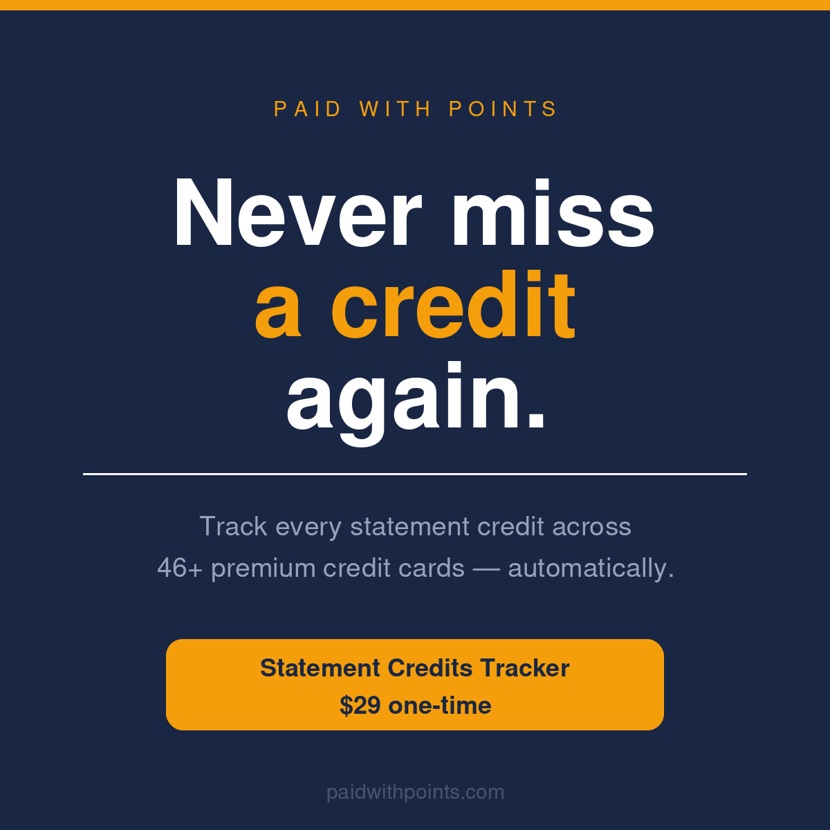 Statement Credits Tracker