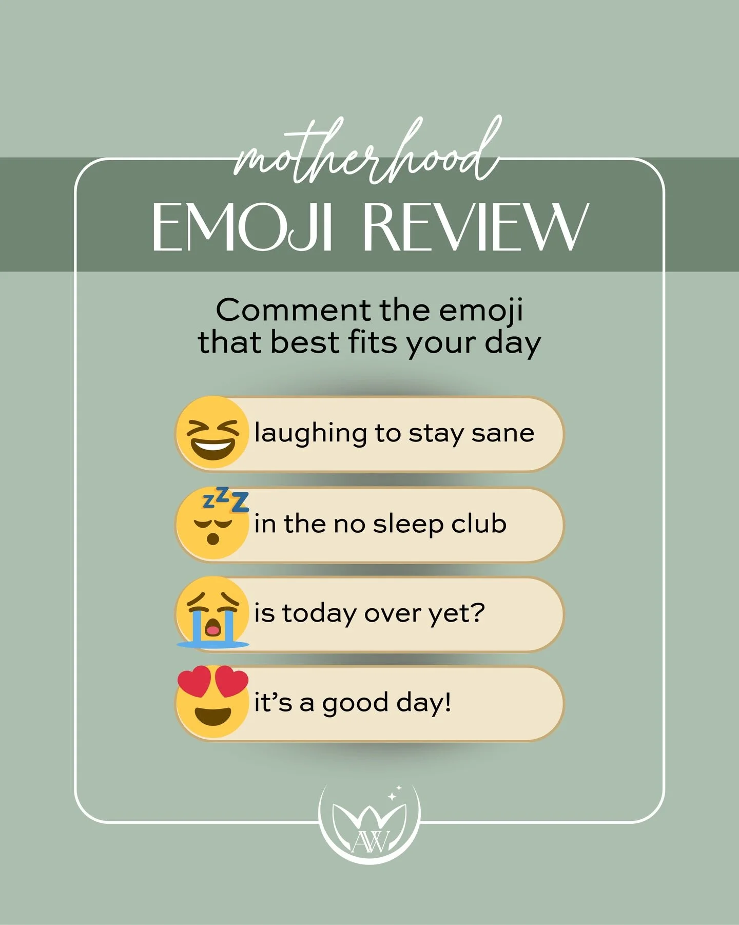 Which one (or more) describe your day? 👀

#motherhoodunfiltered #motherhoodunited #mamahood #mamahoodcommunity #momslifestyle