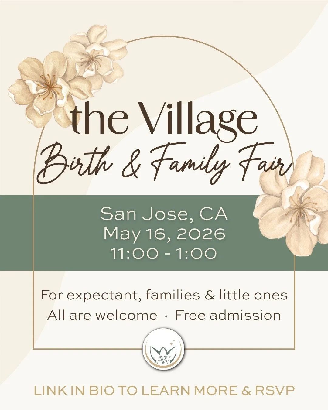 We&rsquo;re so excited to announce &mdash; the Village Birth &amp; Family Fair is coming! 🌿

Mark your calendars: May 16, 2026 &middot; 11am&ndash;1pm
📍 San Jose, CA (address shared upon RSVP)

A free community gathering for expectant parents, new 