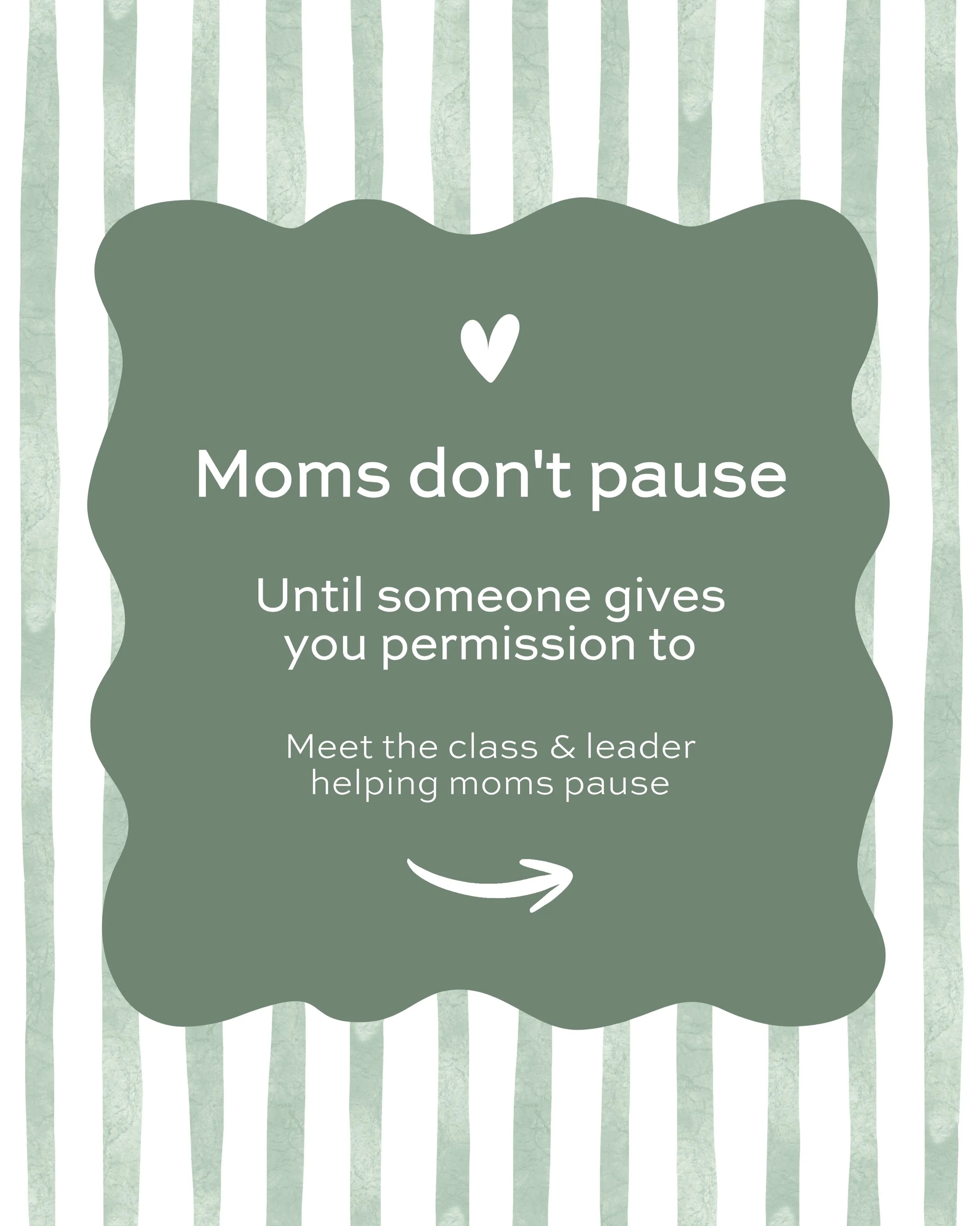 Moms don't pause. Until someone gives you permission.

If you're a San Jose mom feeling like you're running on fumes, touching out, needing to reconnect with your body, Christine just created the Sunday reset you've been asking for.

Take a Pause is 