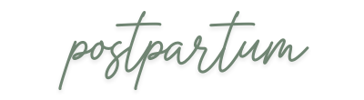 postpartum service header in cursive for adrouny village women's wellness in san jose