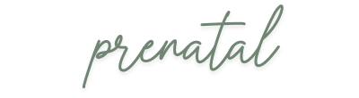 prenatal service header in cursive for adrouny village women's wellness in san jose