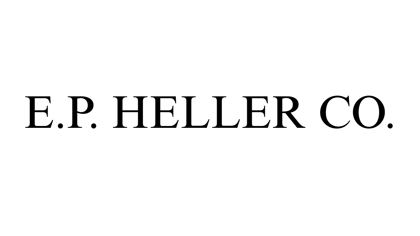 Text reading 'E.P. HELLER CO.' in black font on a white background.