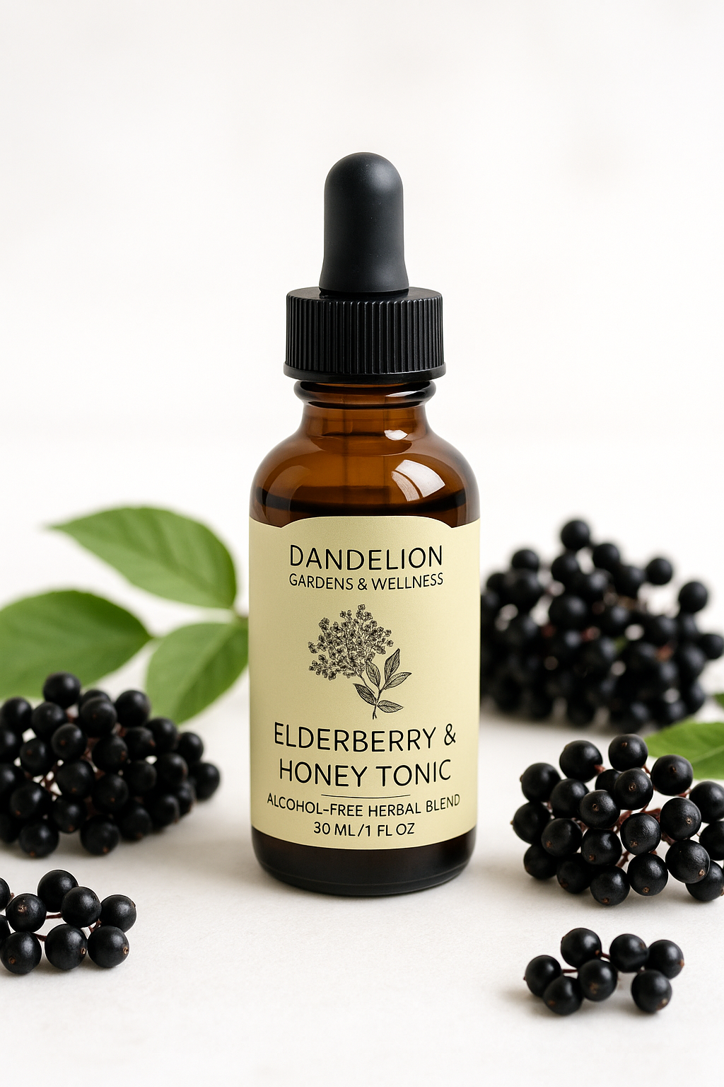 Elderberry and honey tonic