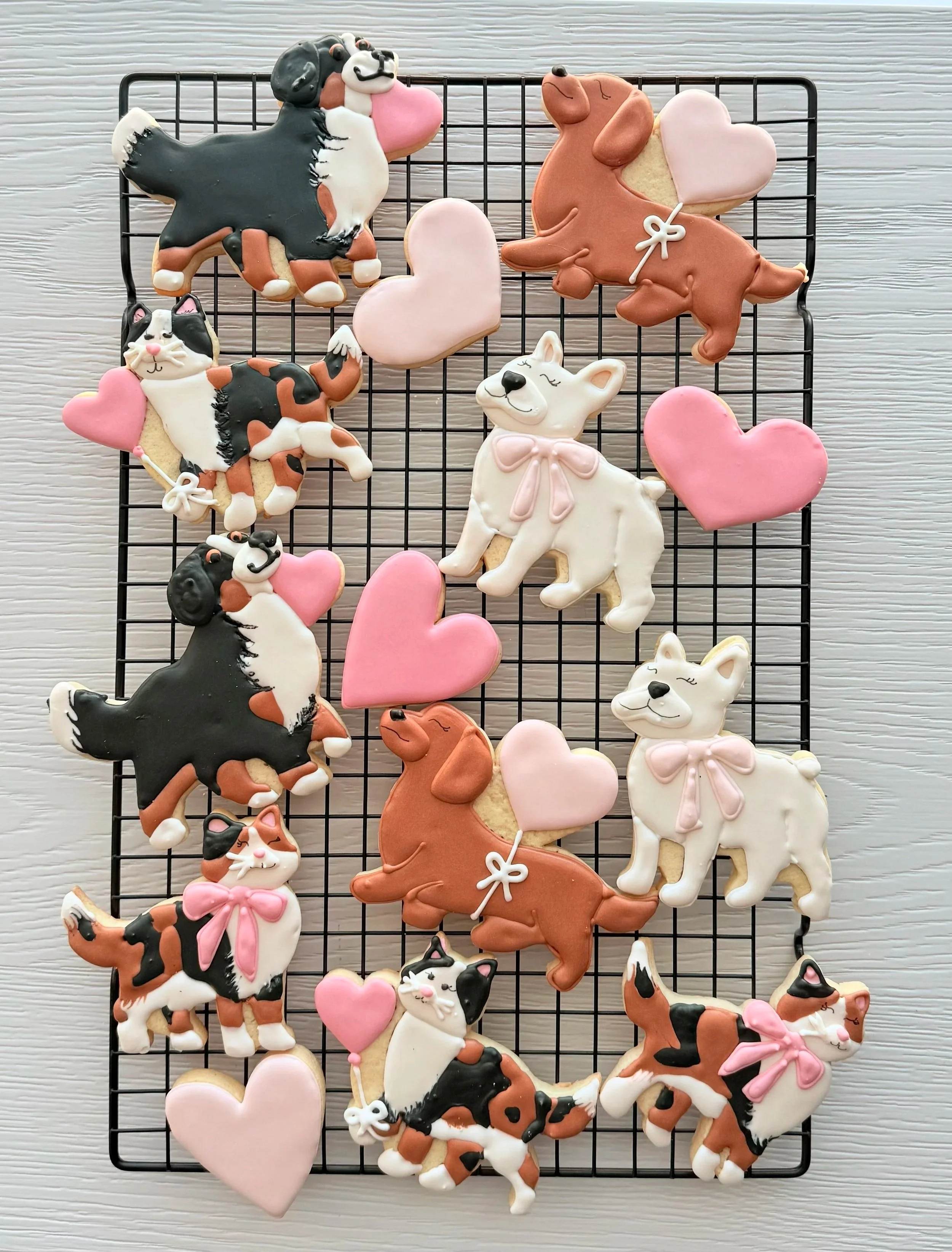 Custom Cookies Pets Dog Cat Decorated