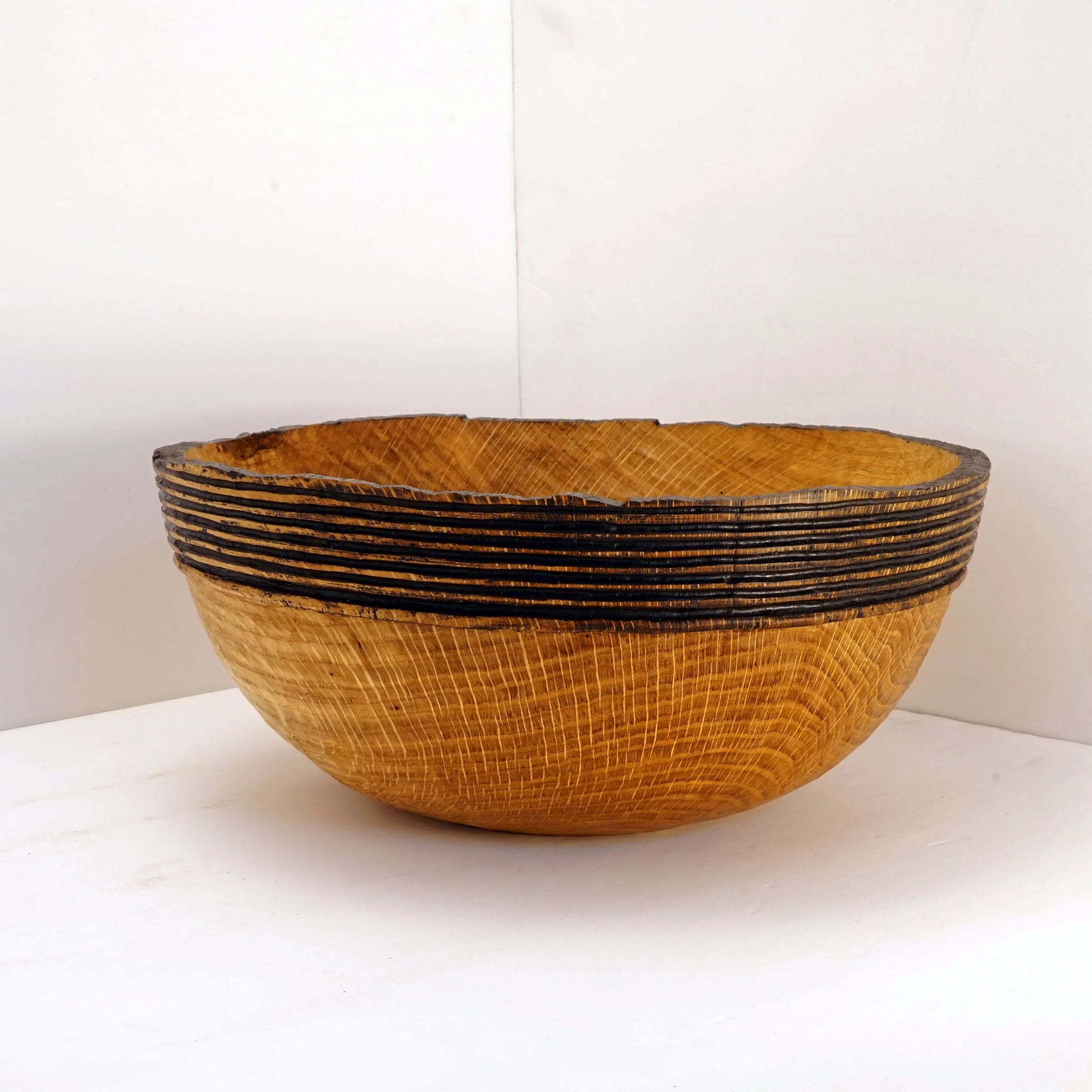Hand-carved white oak bowl
