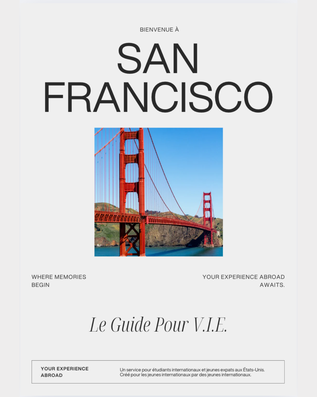 Guide pour V.I.E. à San Francisco - Volontariat International en Entreprise
