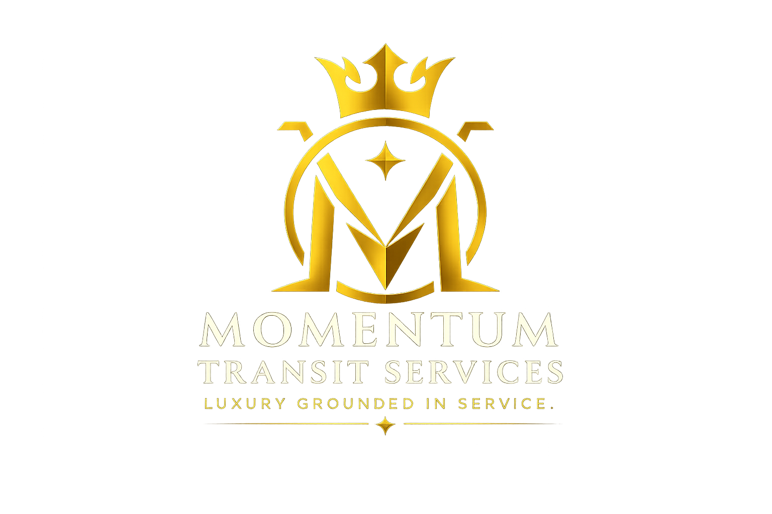 Letter M with a crown on top logo