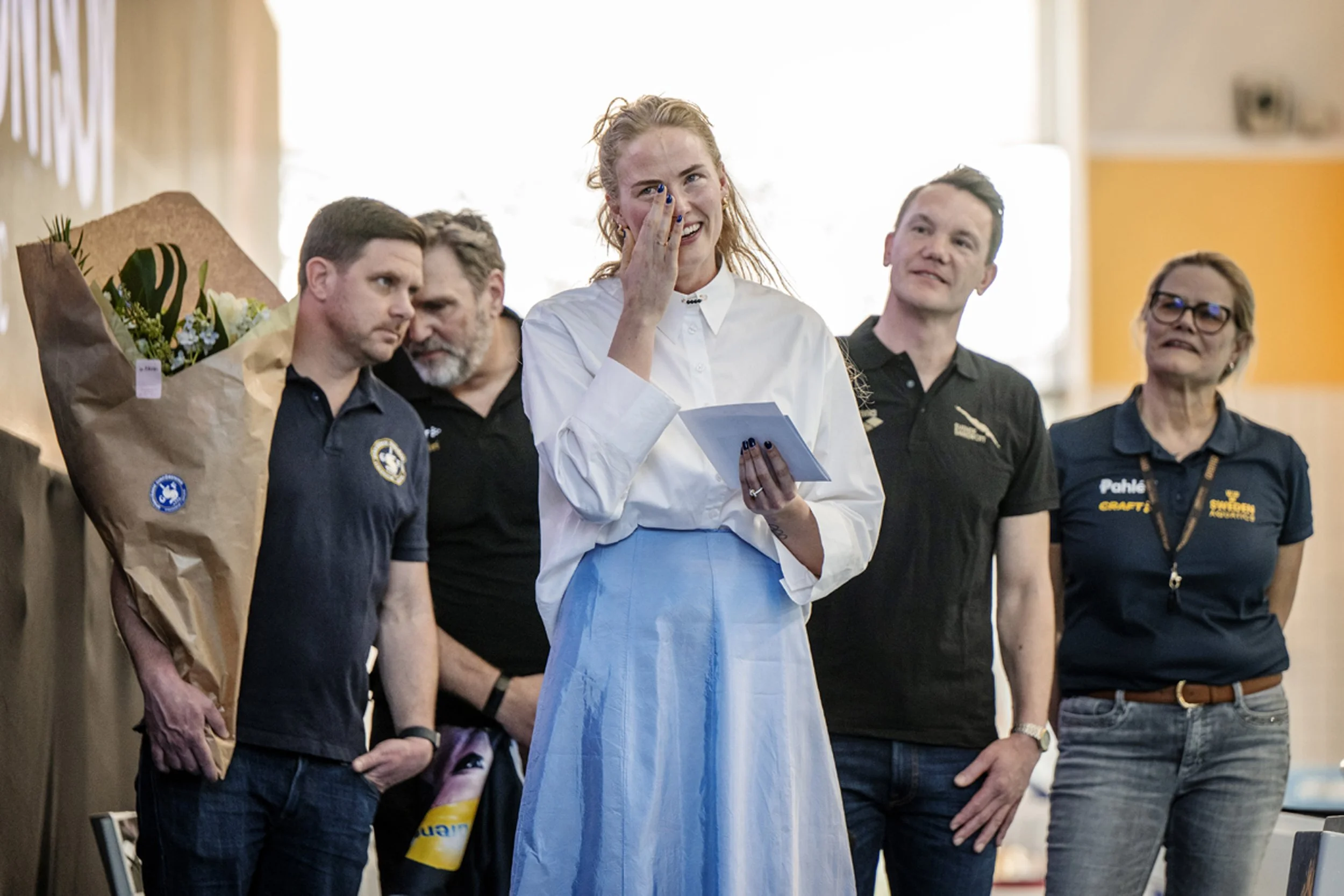 Michelle Coleman hyllades efter att ha avslutat en lång och framgångsrik karriär som elitsimmare.