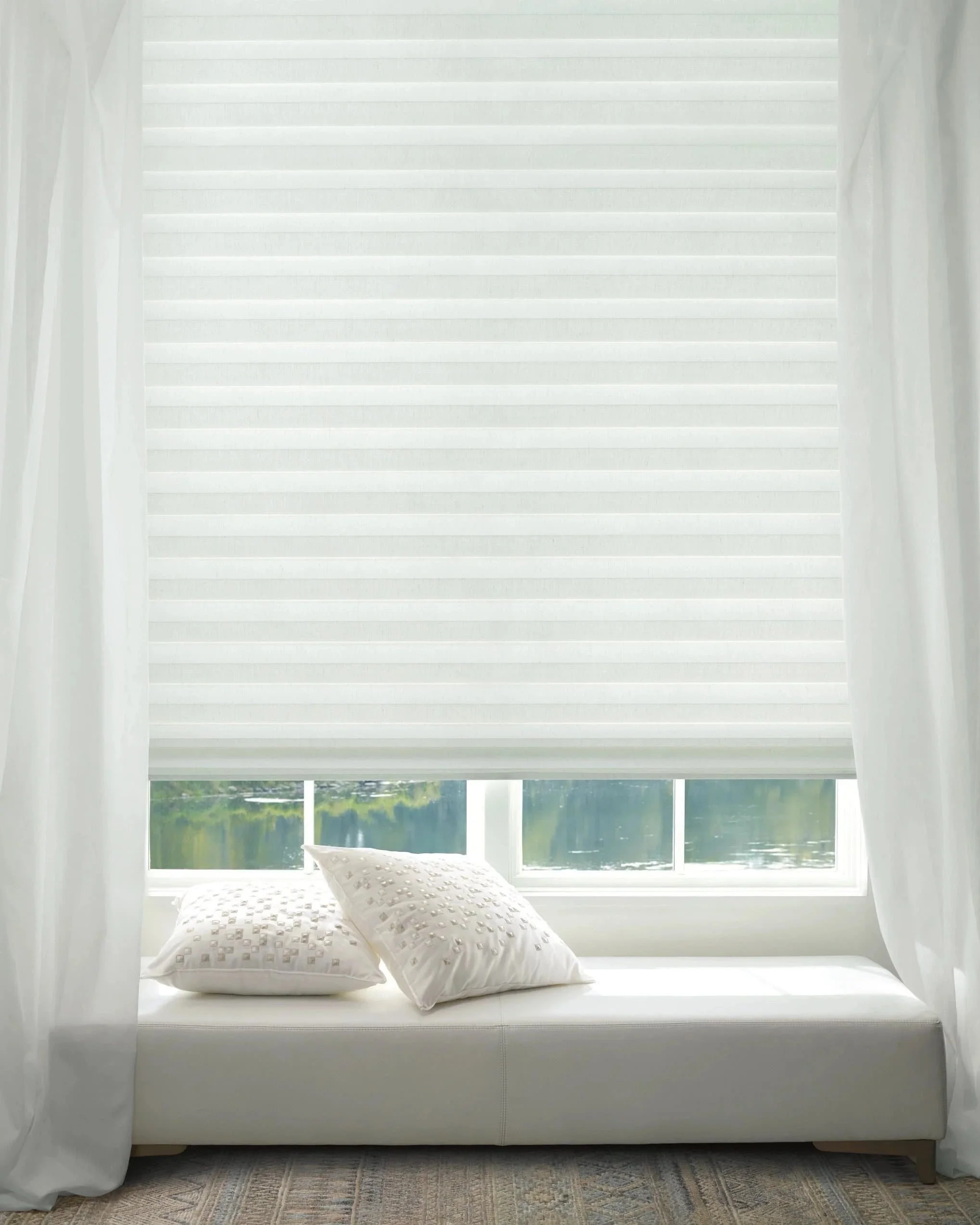 Hunter Douglas® cellular shade in white
