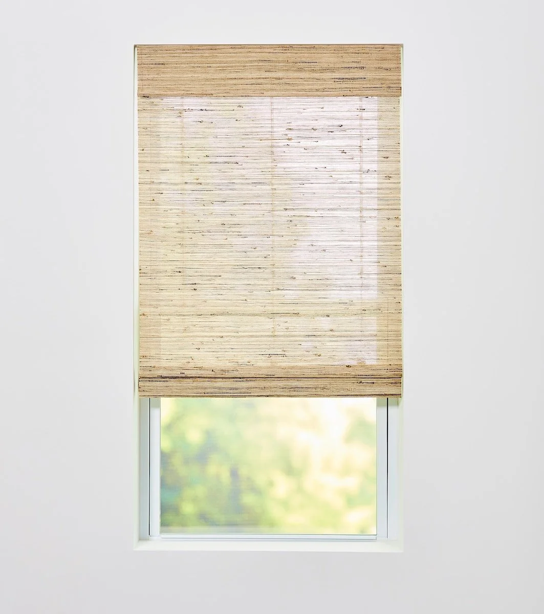 Unlined woven wood shade