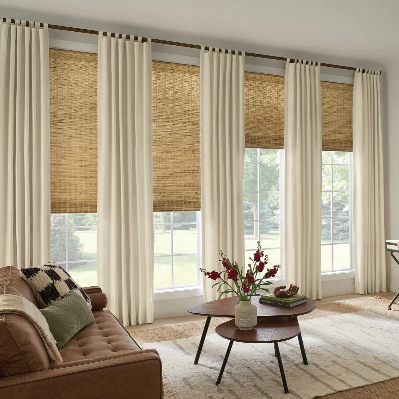 Horizons Natural Shade in Gianna Bronze Twinkle Fabric