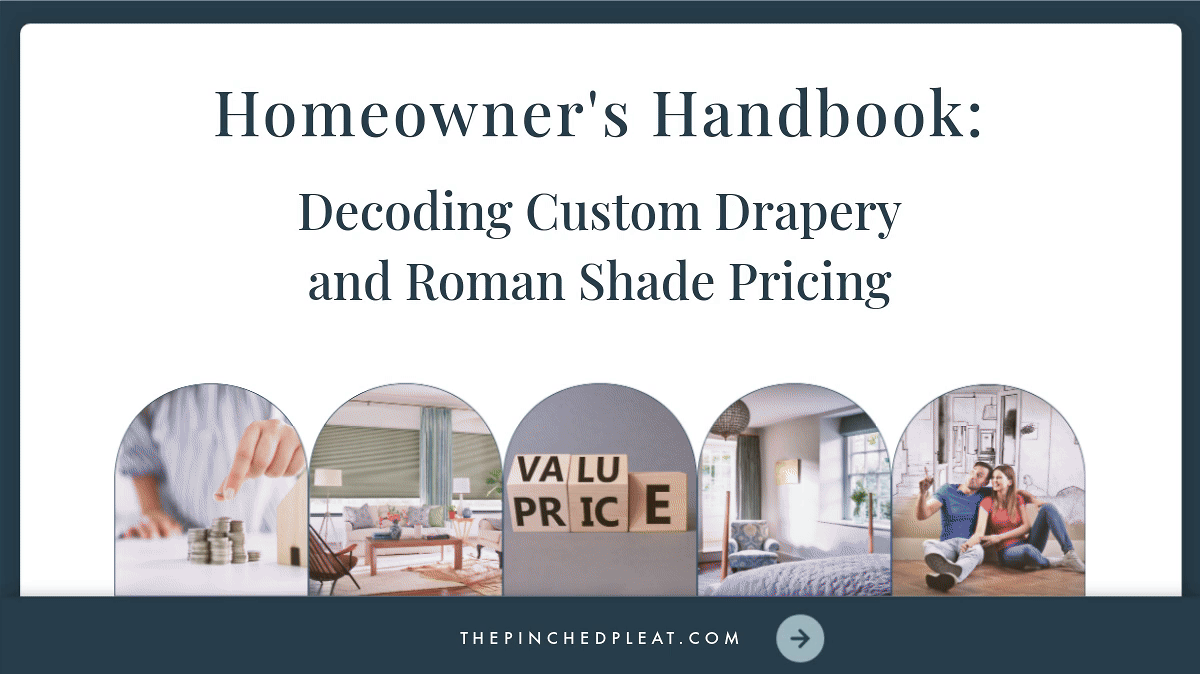 A GIF video preview of The Pinched Pleat's Pricing Guide