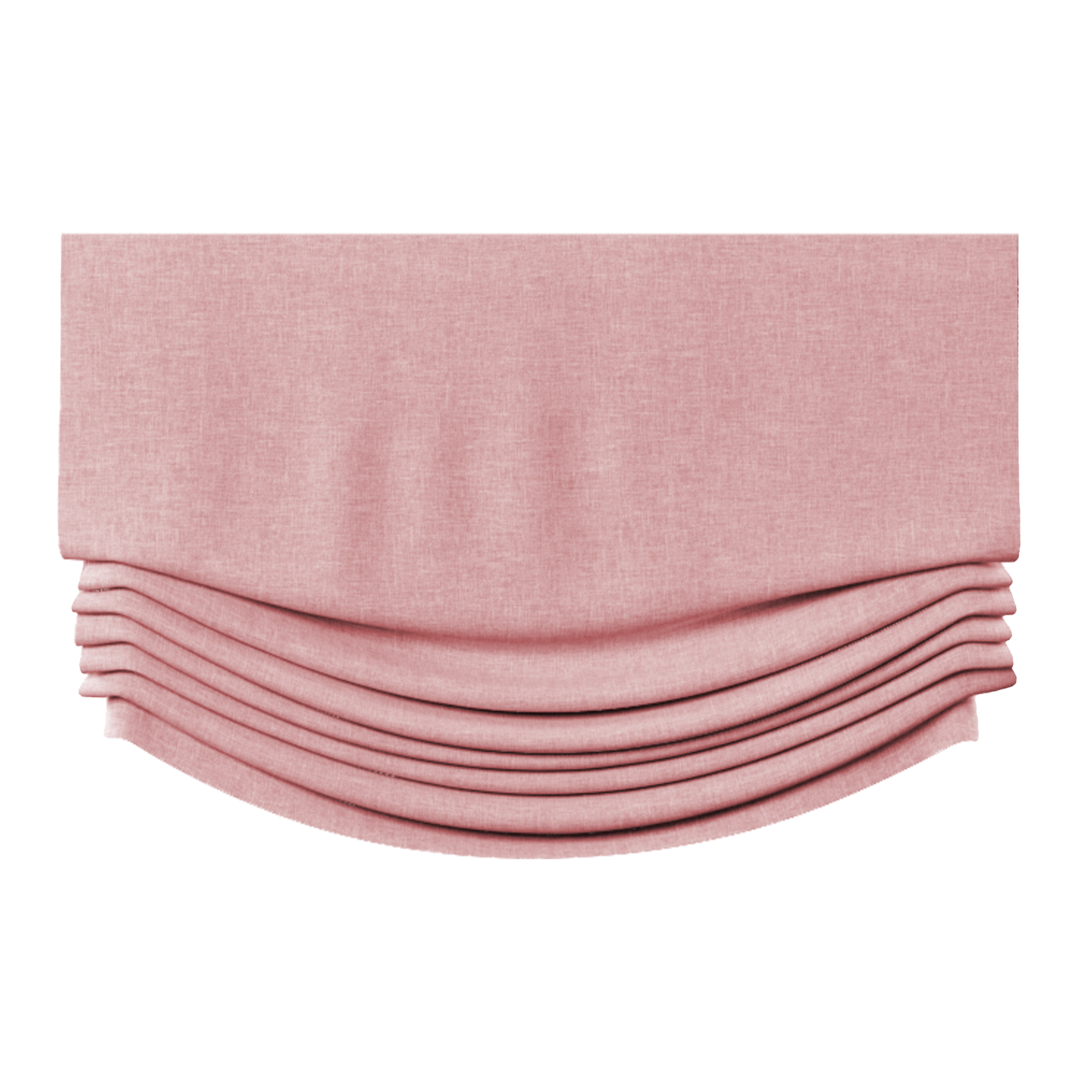 Relaxed Roman shade image, pink fabric