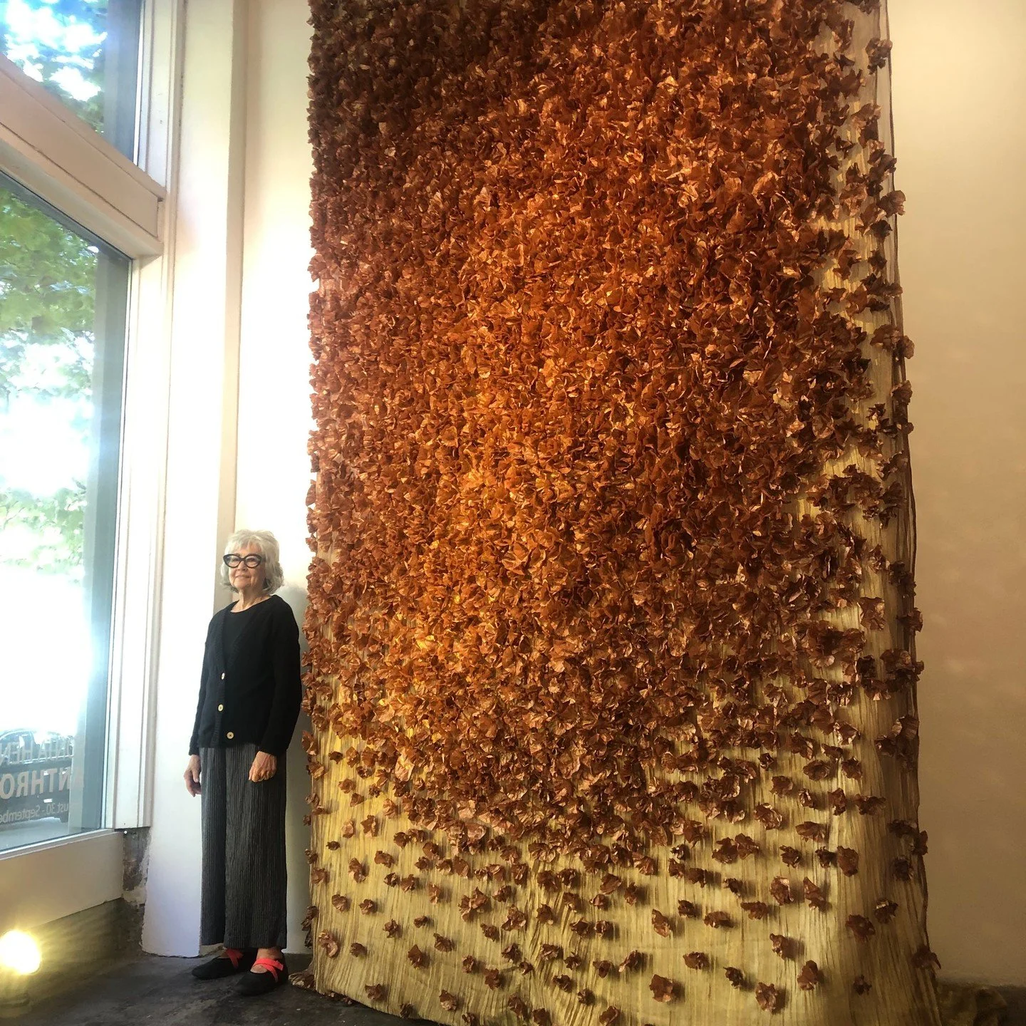 Hi Ya everyone....1 of 3 panels made of cloth and paper showing at Core Gallery until September 30. Kate Harkin in the other gallery.