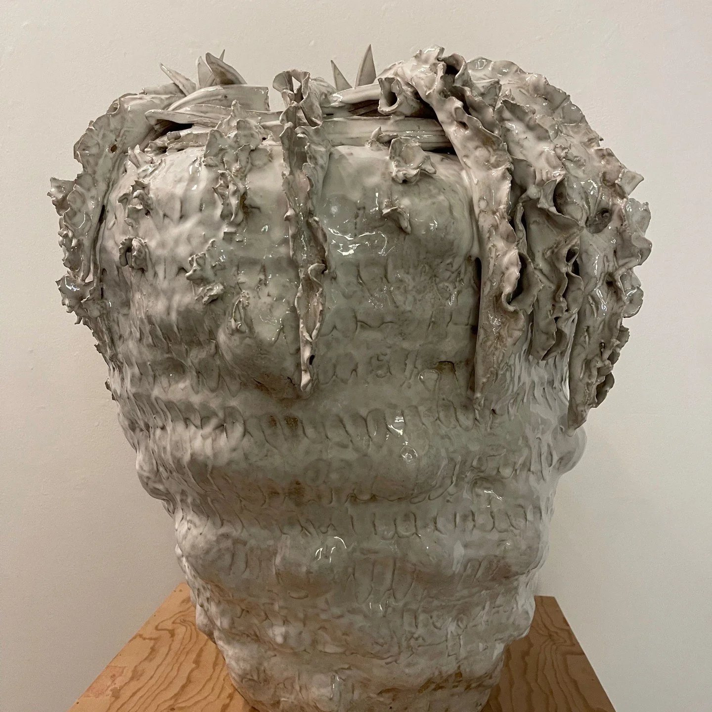 My exhibit at Core Gallery showing an installation made of cloth and paper and 3 ceramic vessels is open until Saturday, Sept 30th.