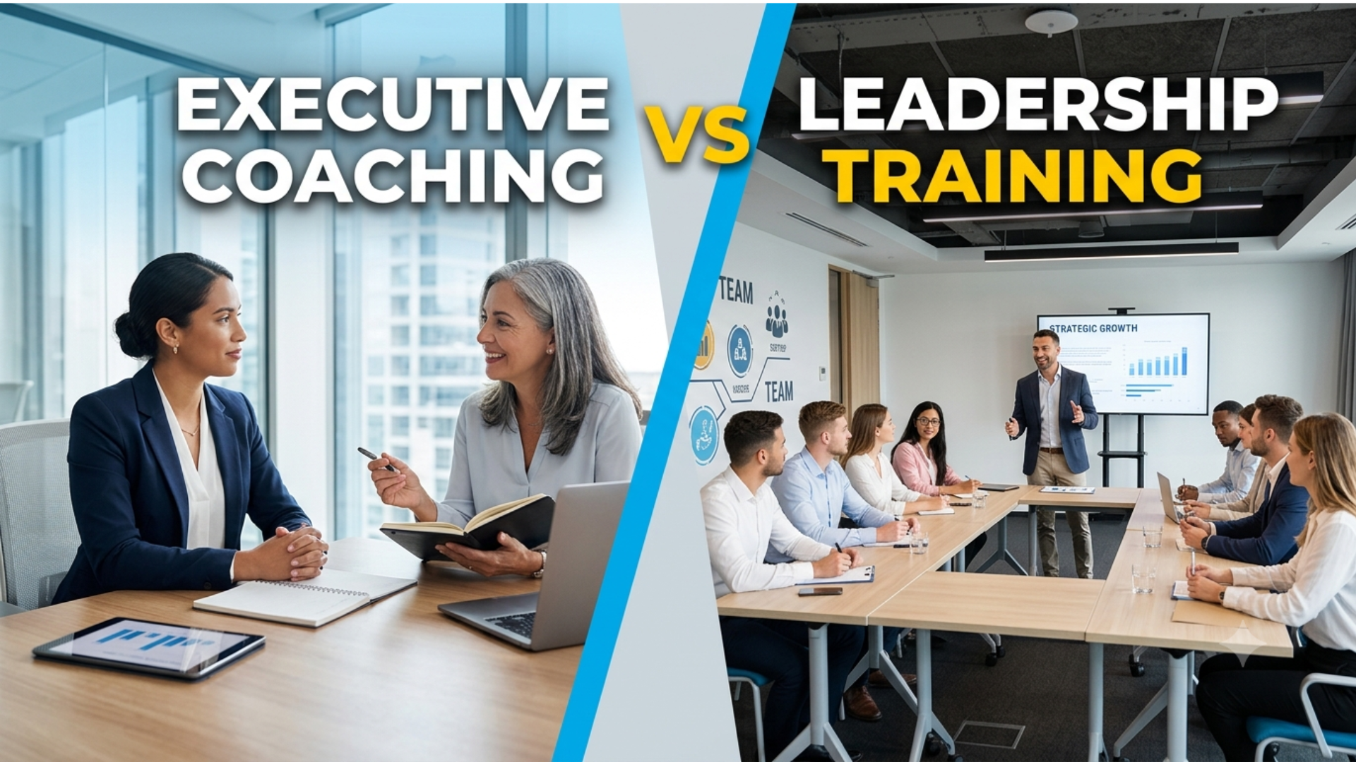 Executive Coaching vs. Leadership Training: What’s the Difference?