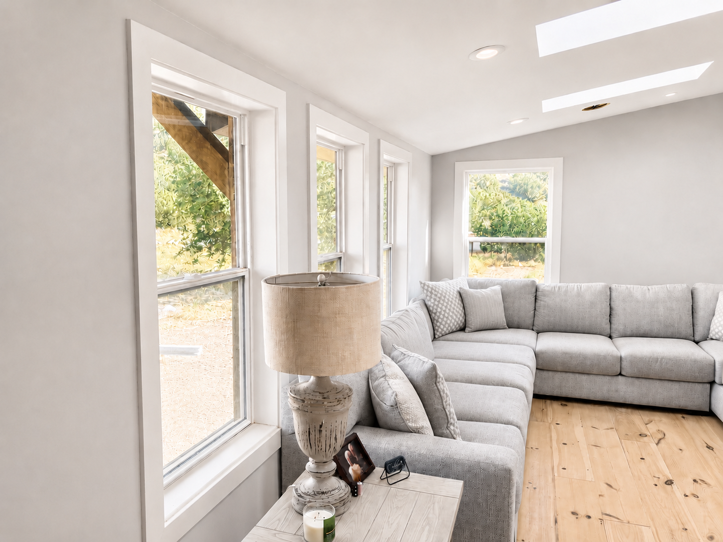 Picture frame window casings.