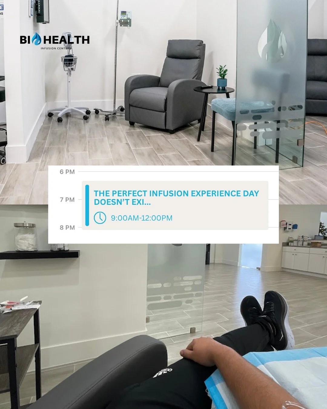 “The perfect infusion experience day doesn’t exi—” π
Actually, it does — and your patients deserve it.
At BioHealth Infusion Centers, we partner with providers to deliver seamless, high-quality infusion care that compl