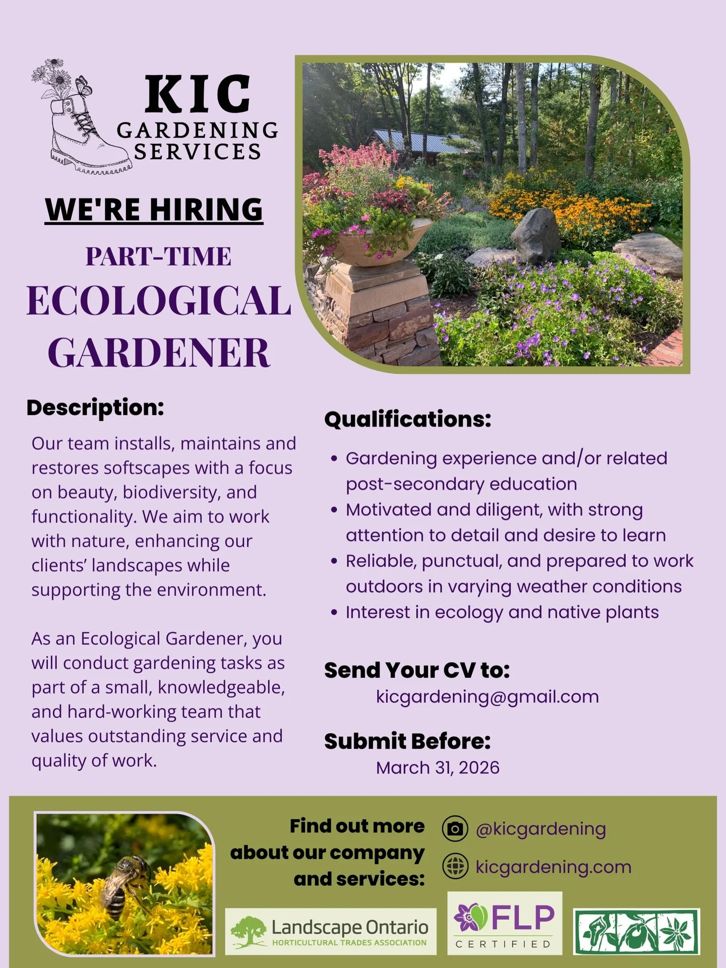 We are looking for the right person to join our team this season. 
If you are in the Toronto area and think you&rsquo;d be a good fit, please reach out!