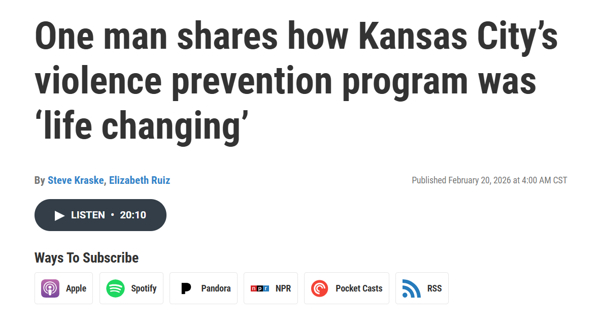One man shares how Kansas City’s violence prevention program was ‘life changing’