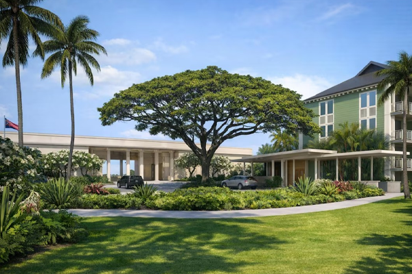 exterior and port cochere of hale hokuala kauai hotel