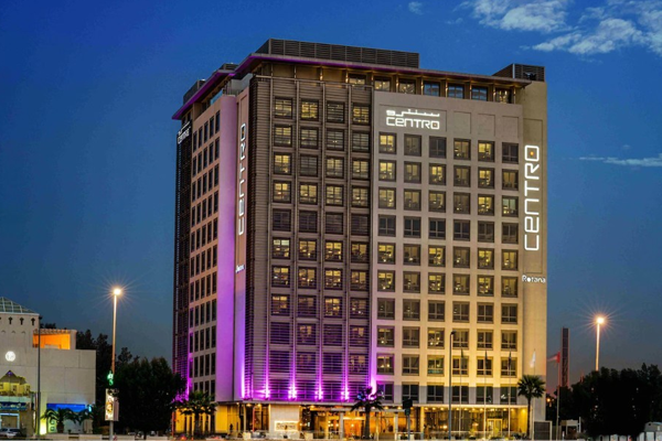 exterior view of centro corniche at night