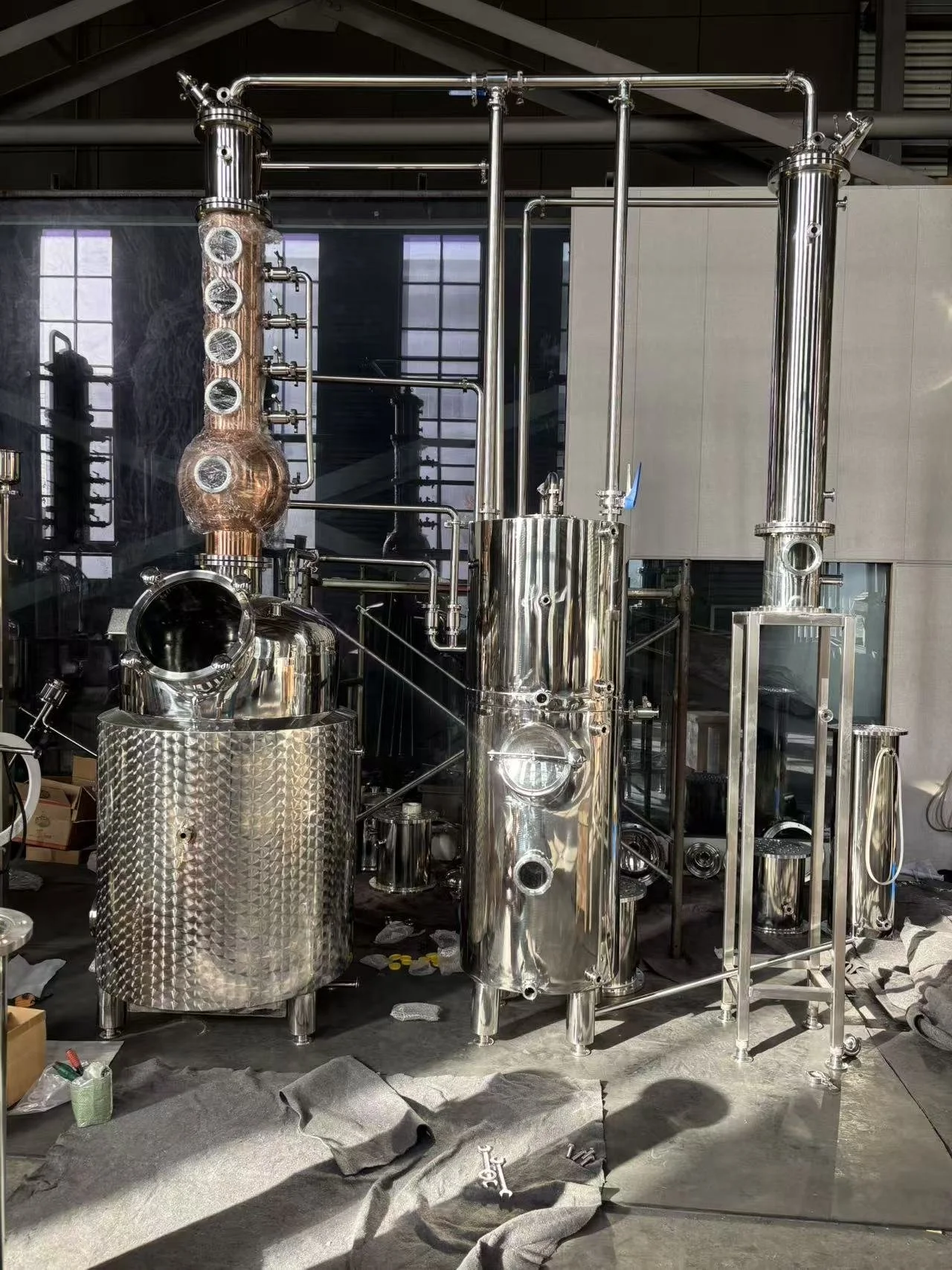 100 gallon whiskey still with thumper