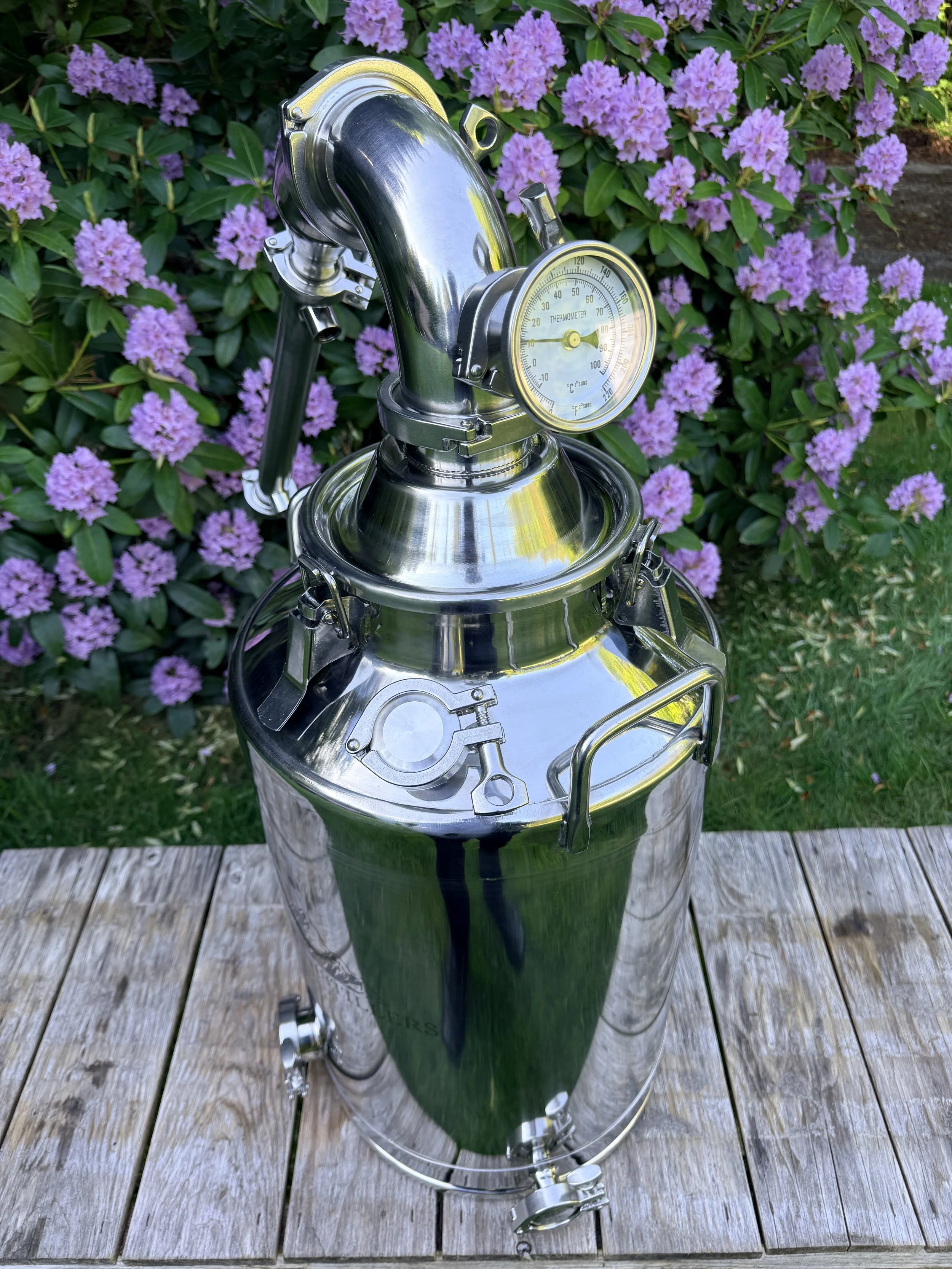 Stainless Steel Pot Still - 13 Gallon - 3 inch
