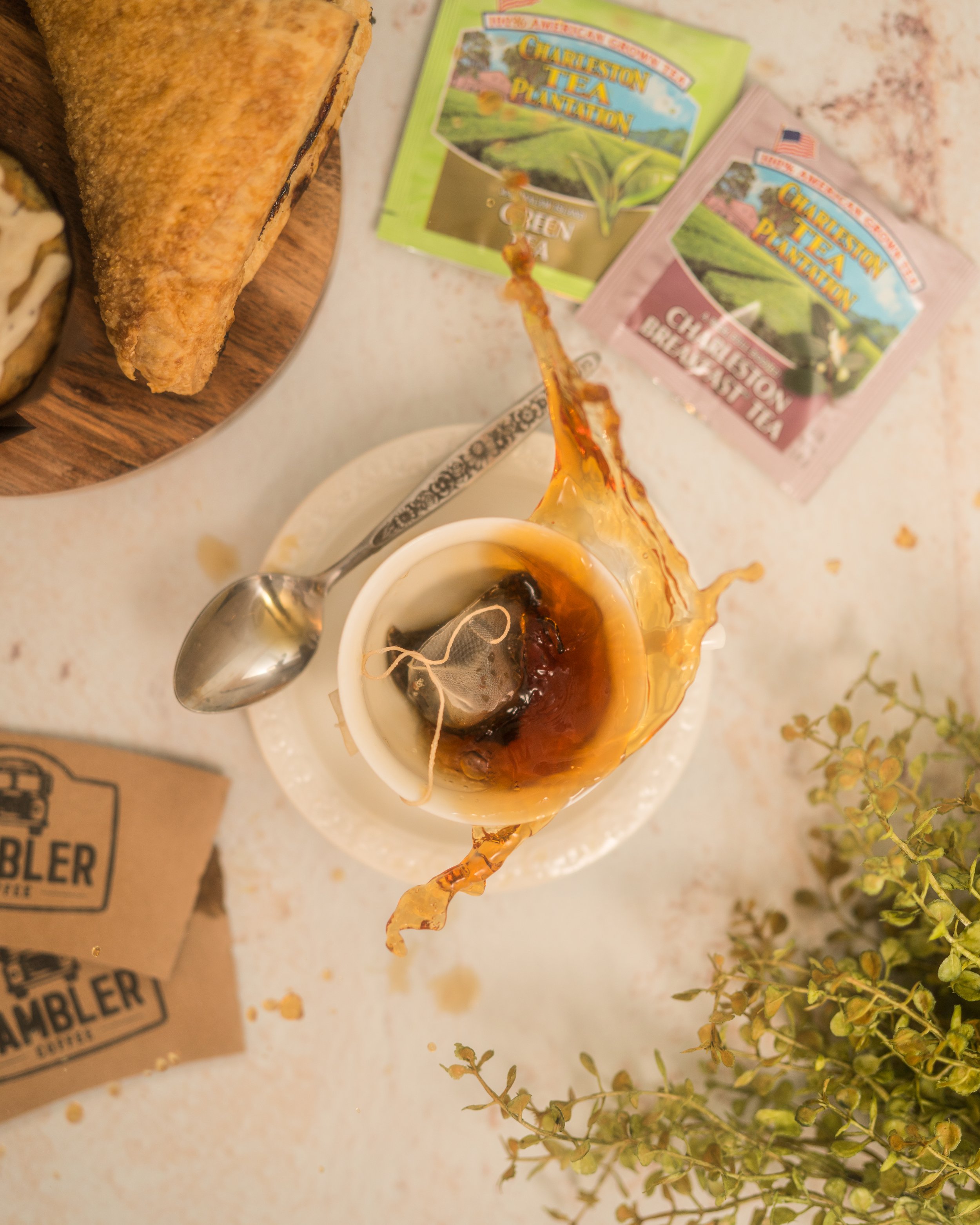 Charleston Tea Garden, hot tea, Rambler Coffee