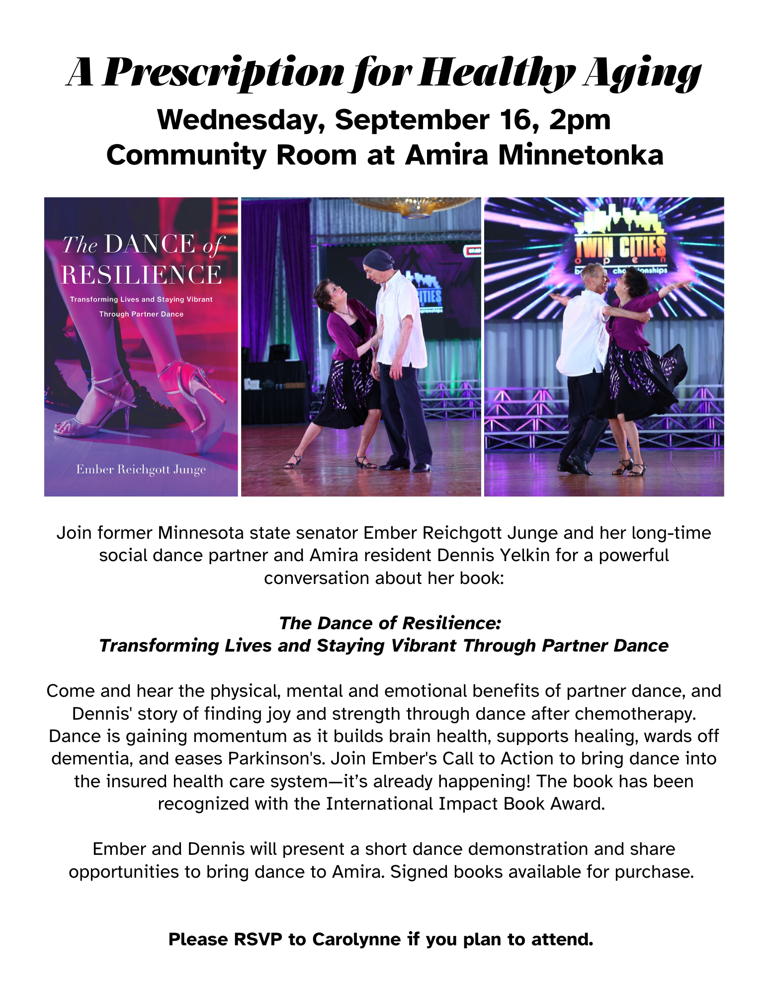Book Talk at Amira in Minnetonka