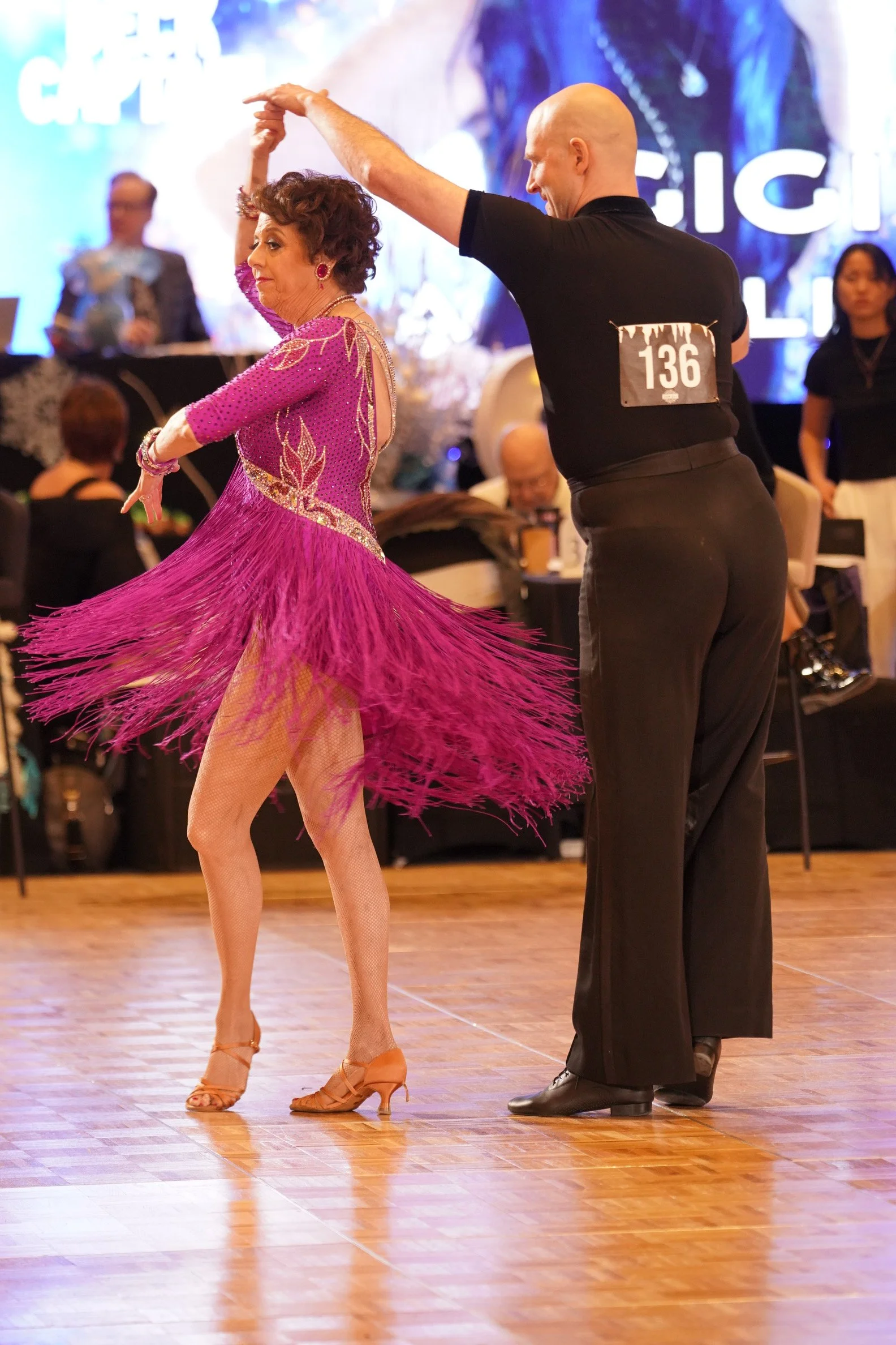 Ember dancing at the Snow Ball Dance Competition.