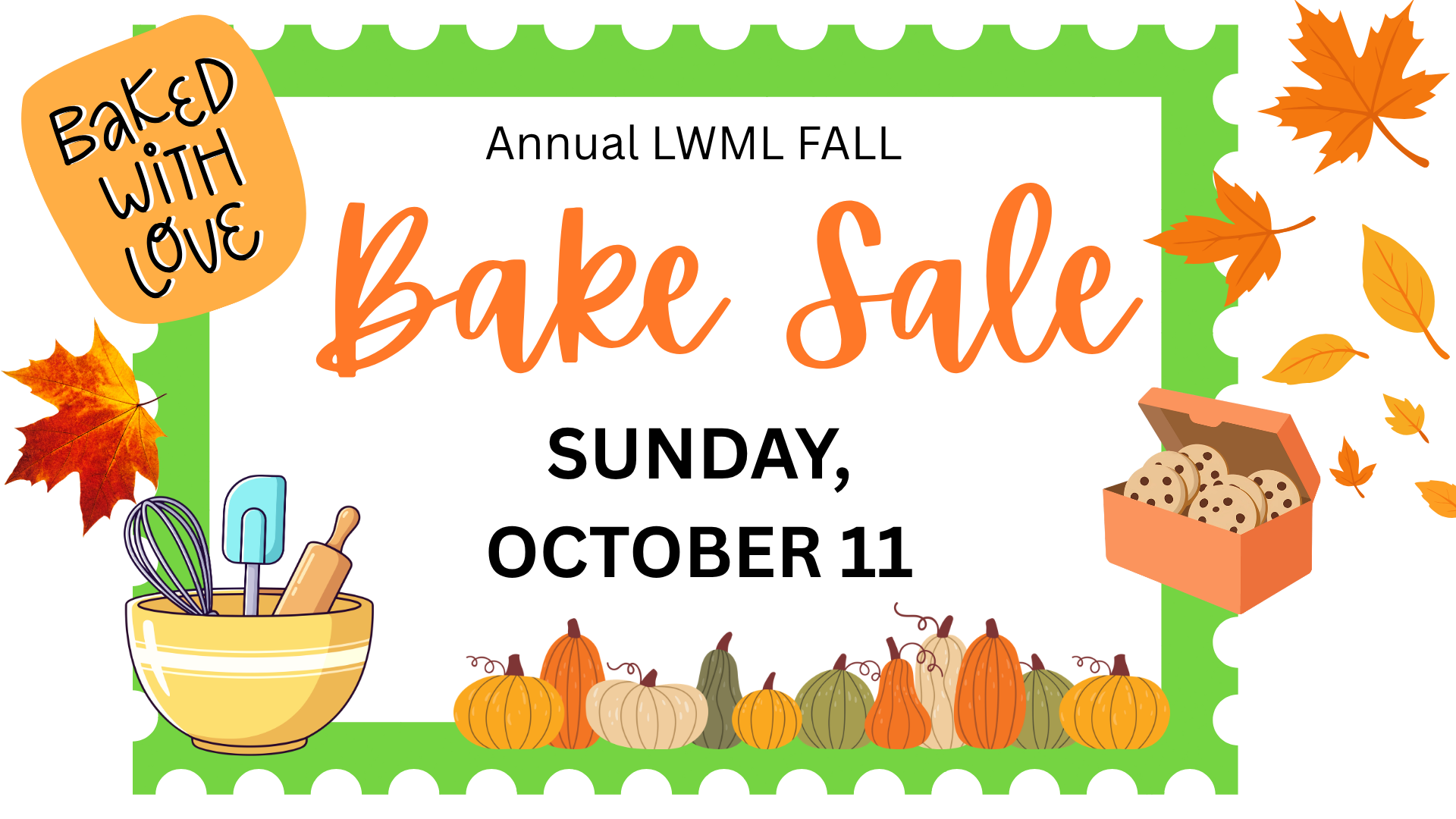 Bake Sale! 10/11