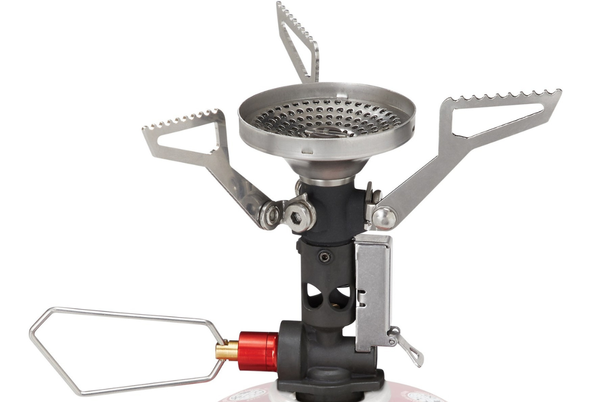 MSR Pocketrocket deluxe  ultralight pressure regulating backpacking canister stove