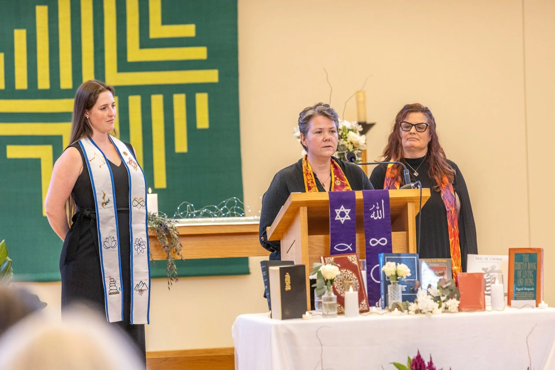 The elected class speakers share a woven message about their experience in seminary, explain what it means to be an Interfaith-Interspiritual minister, and offer a blessing for the class on their road ahead.