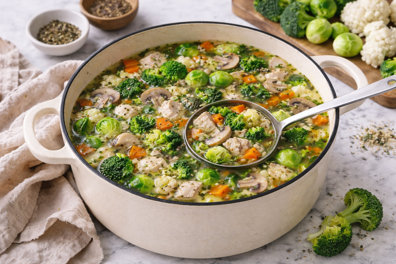 Chicken &amp; Spring Vegetable Soup