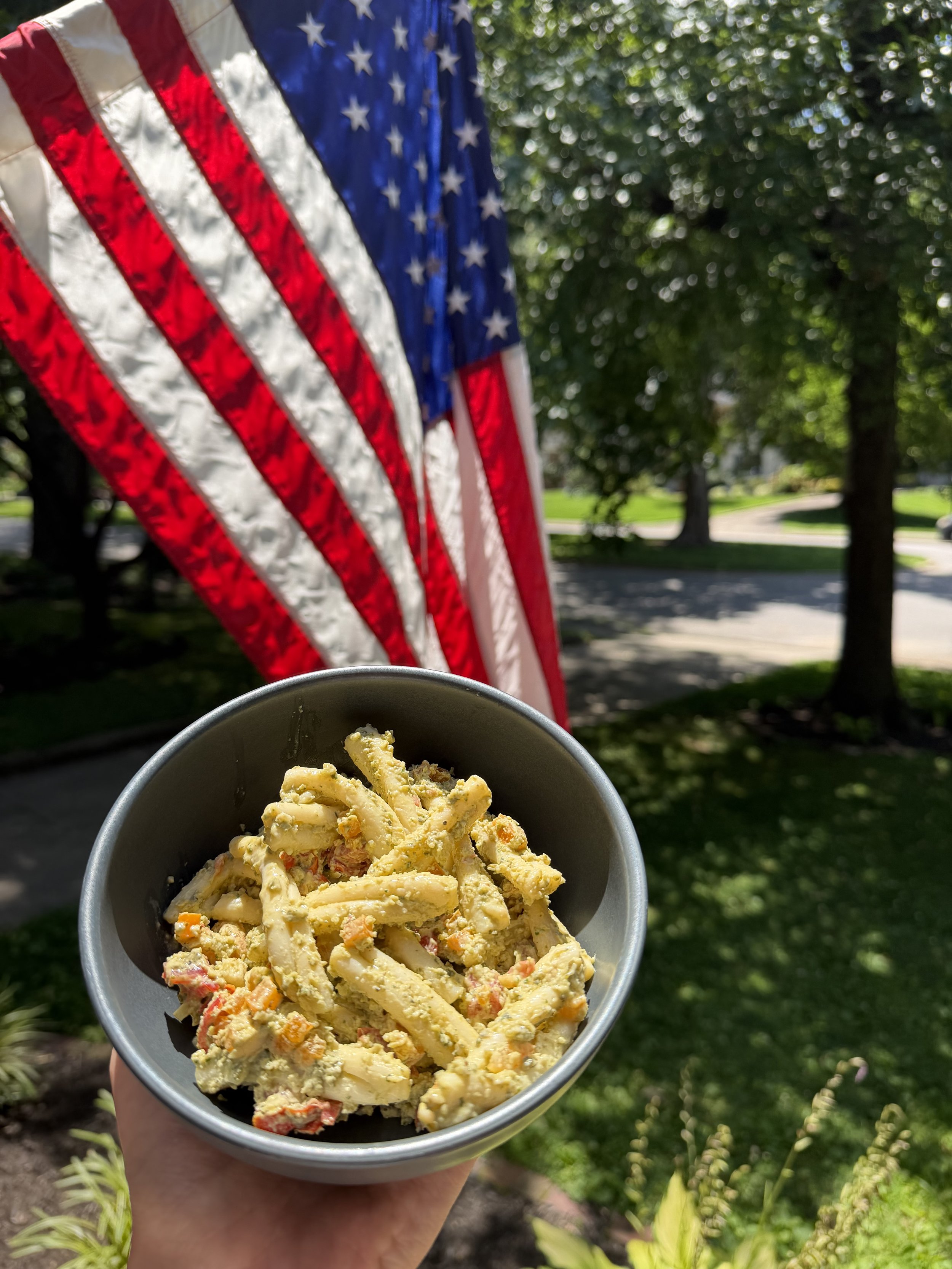 Roasted Poblano Pasta Salad