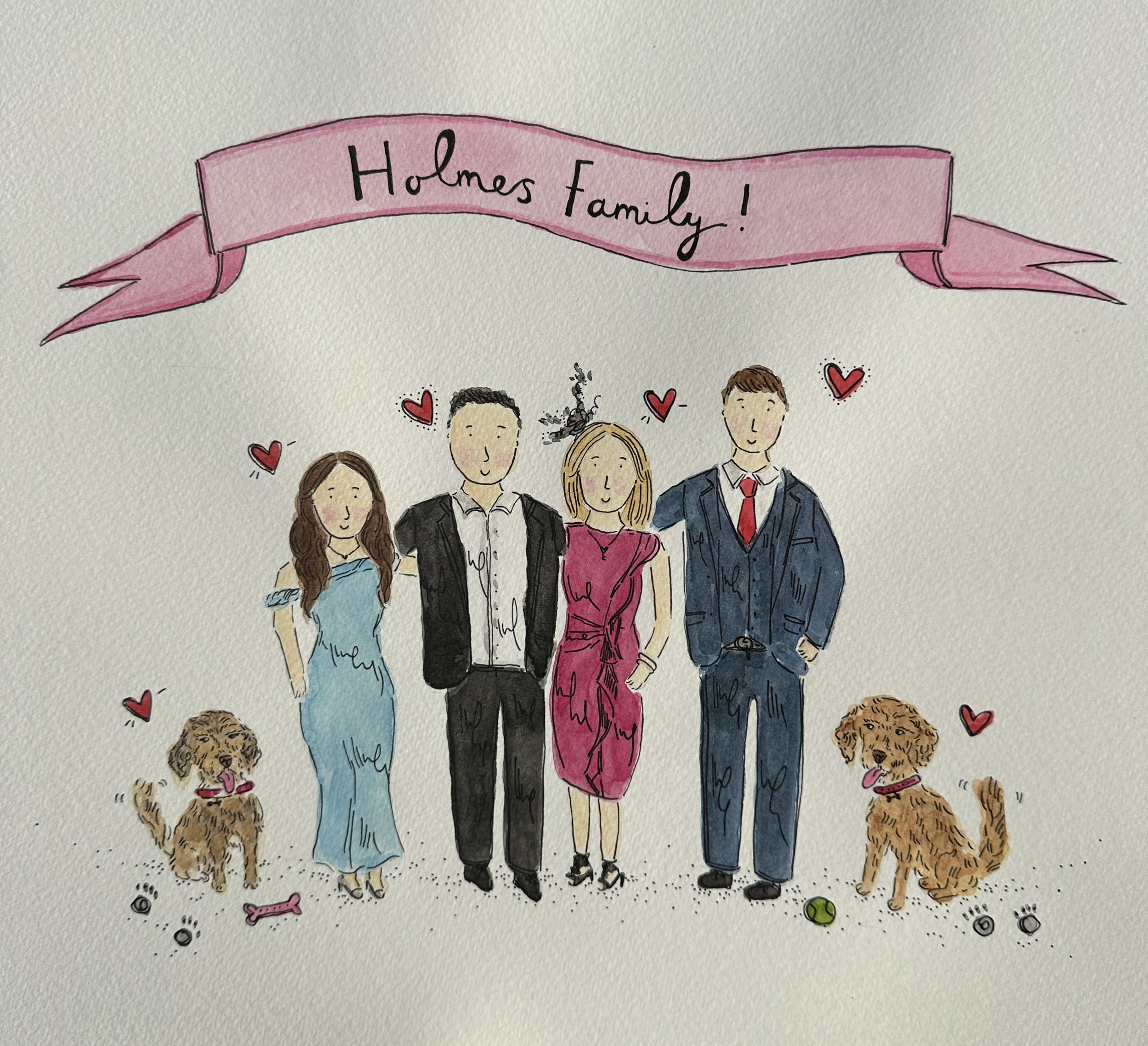 Custom portrait painting from photo – personalised artwork UK