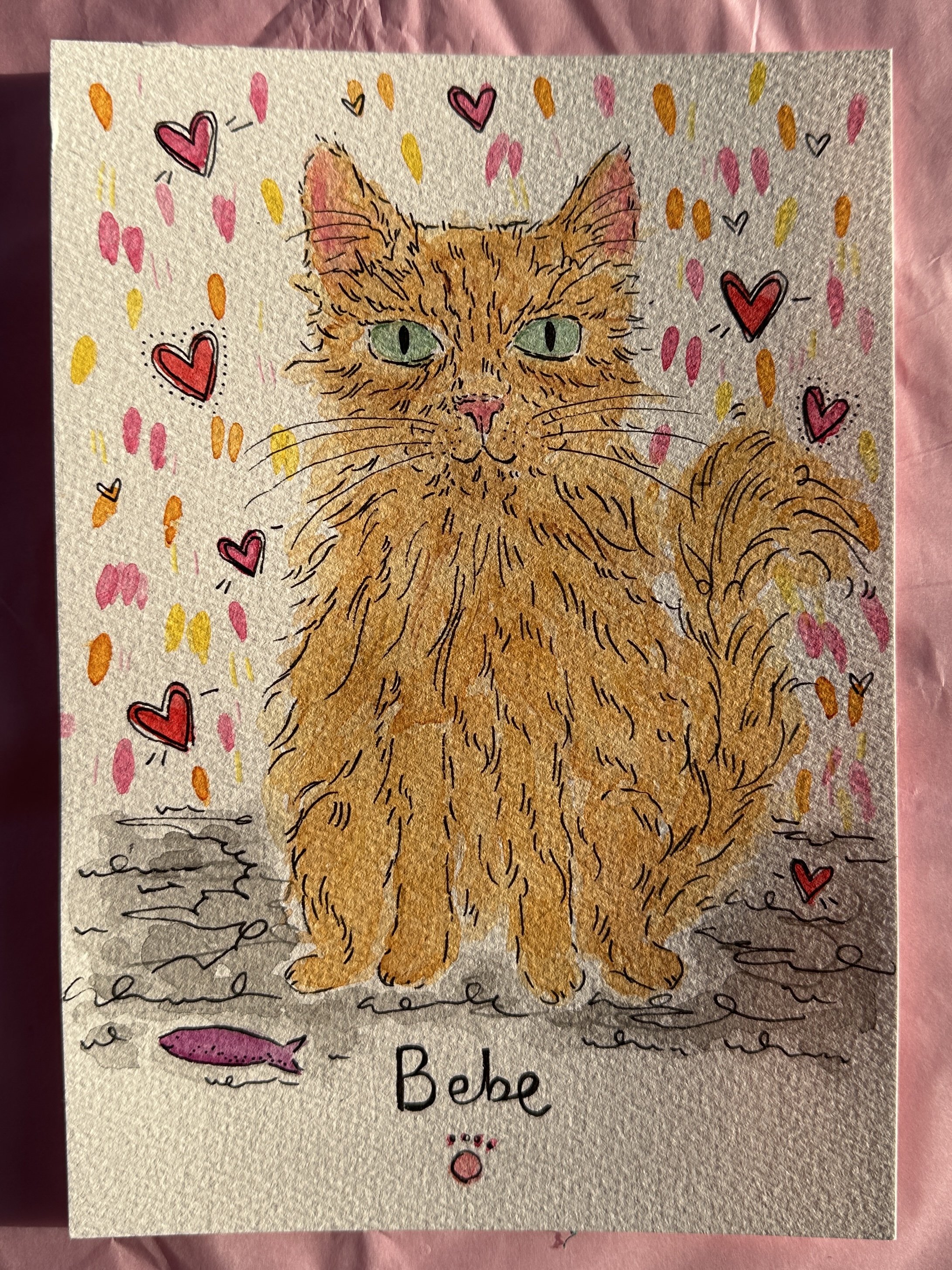 Custom pet portrait painting UK – personalised dog or cat artwork from photo