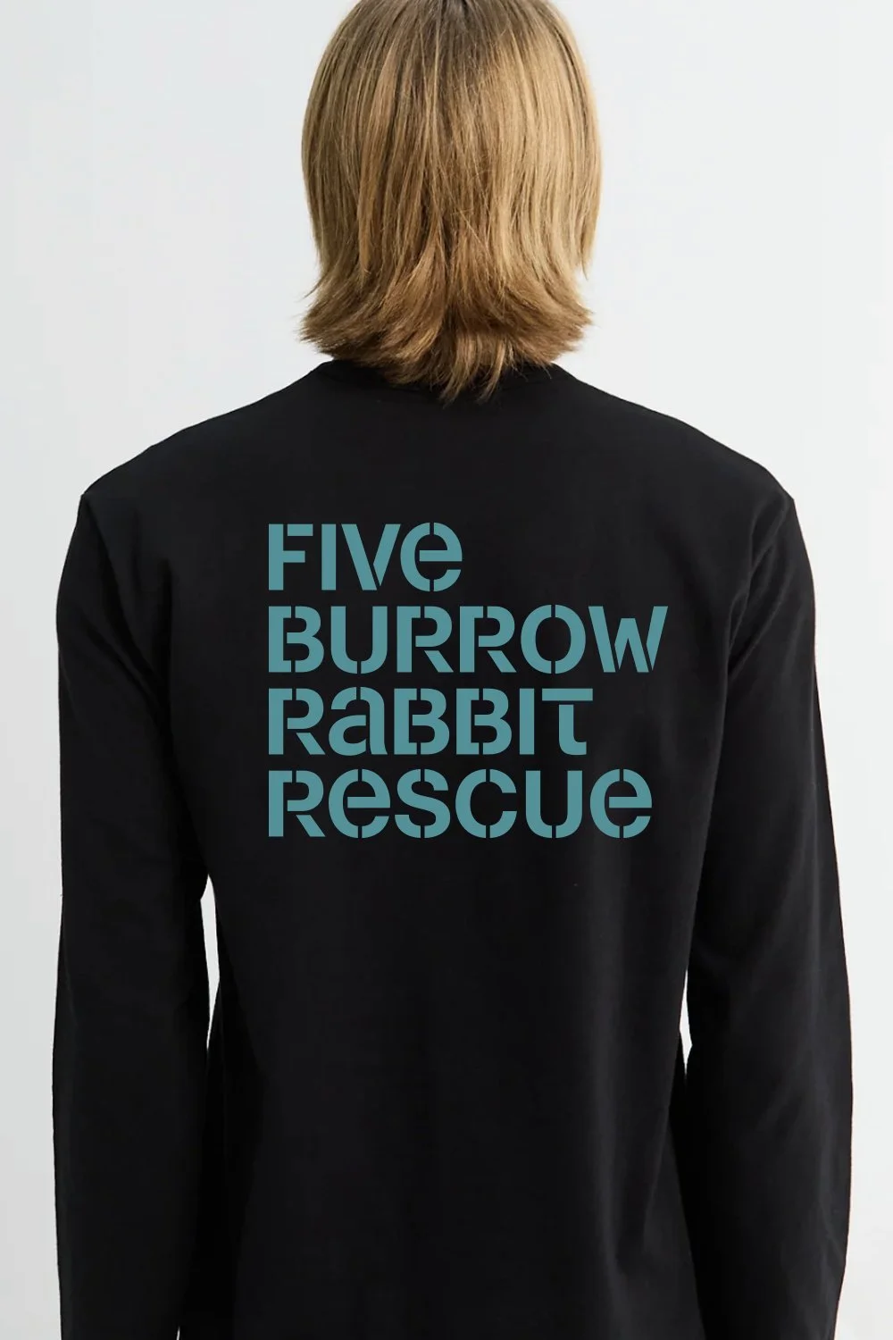 5 Burrow Rabbit Rescue "5B" Stencil Logo Round 3 on T-Shirt. Design by Kevin Dresser.