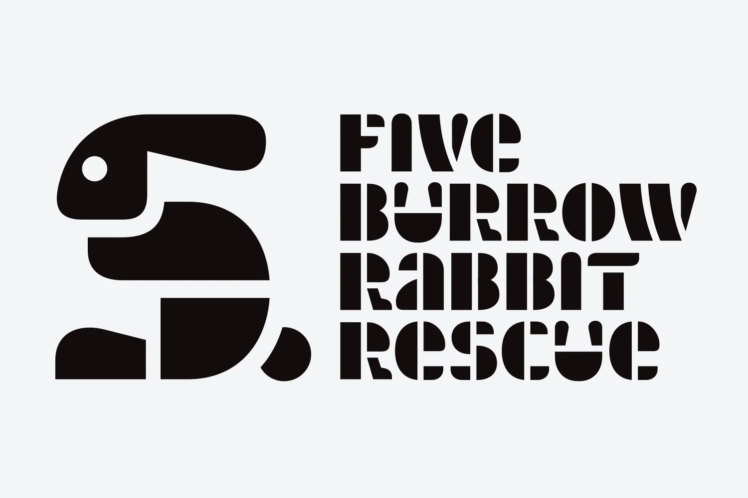 5 Burrow Rabbit Rescue Logo Sketch - ROUND 2. Design by Kevin Dresser.