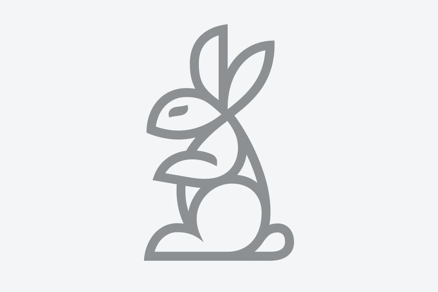 5 Burrow Rabbit Rescue Logomark Sketch #2. Design by Kevin Dresser.