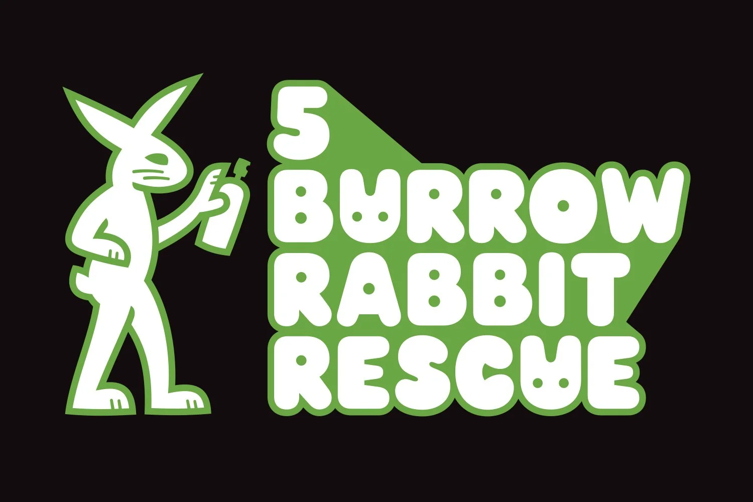 5 Burrow Rabbit Rescue Logo Sketch #4. Design by Kevin Dresser.