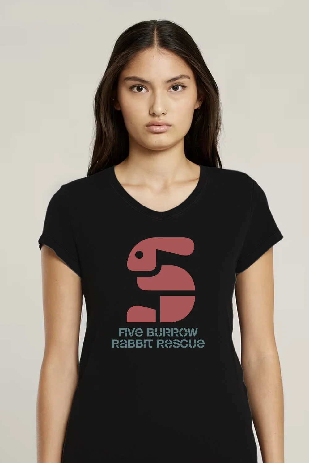 5 Burrow Rabbit Rescue Logo Sketch #3 on T-Shirt. Design by Kevin Dresser.