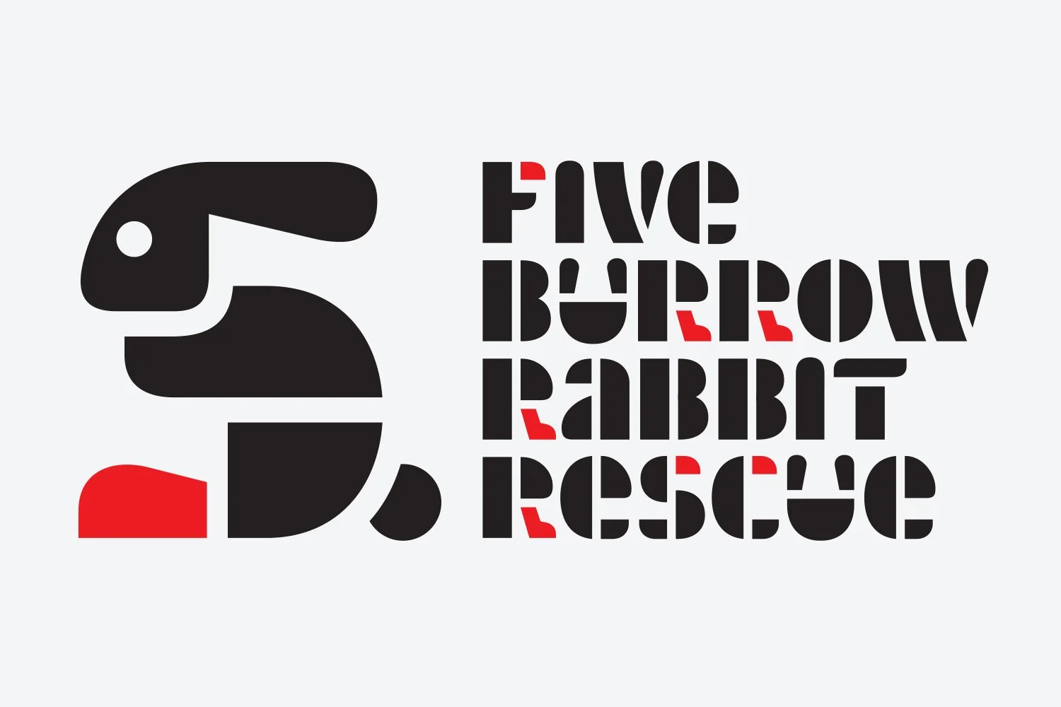 5 Burrow Rabbit Rescue Logo Sketch - Stencil Logic #3. Design by Kevin Dresser.