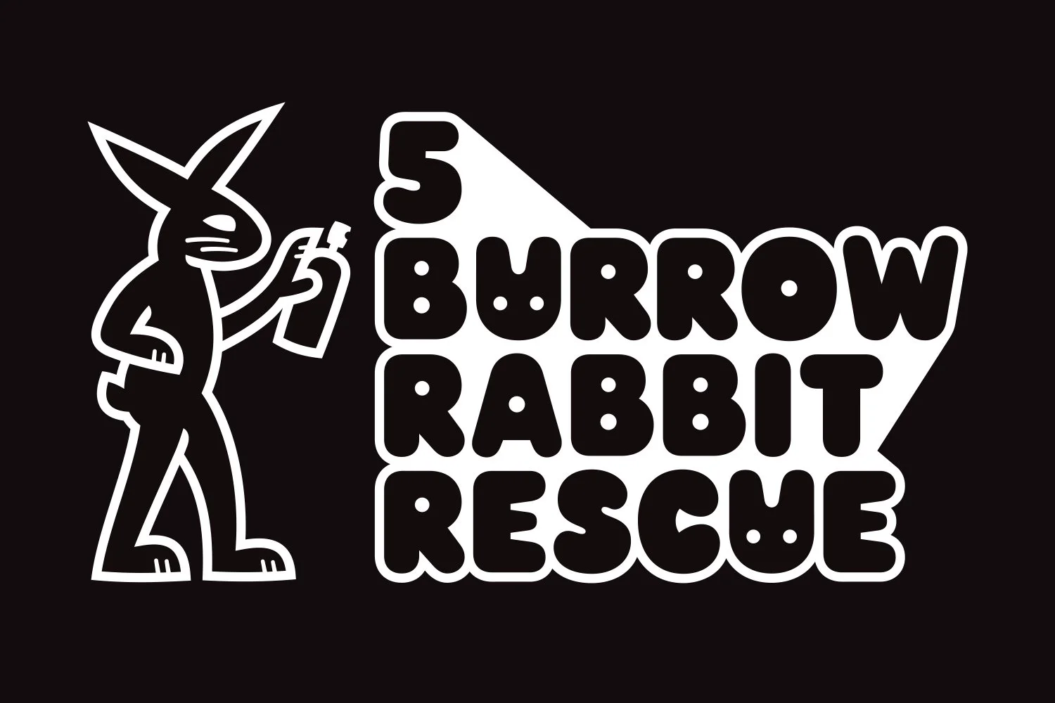 5 Burrow Rabbit Rescue Logo Sketch #4. Design by Kevin Dresser.