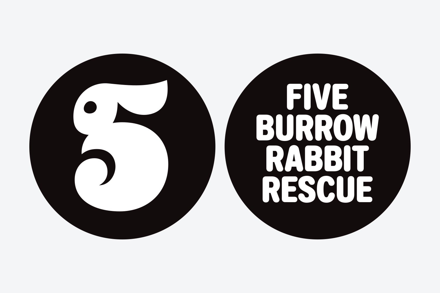 5 Burrow Rabbit Rescue Logo Sketch #1. Design by Kevin Dresser.