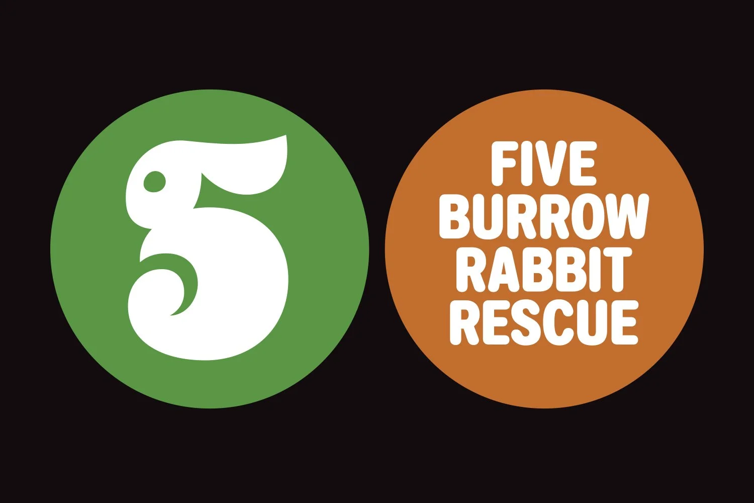 5 Burrow Rabbit Rescue Logo Sketch #1. Design by Kevin Dresser.