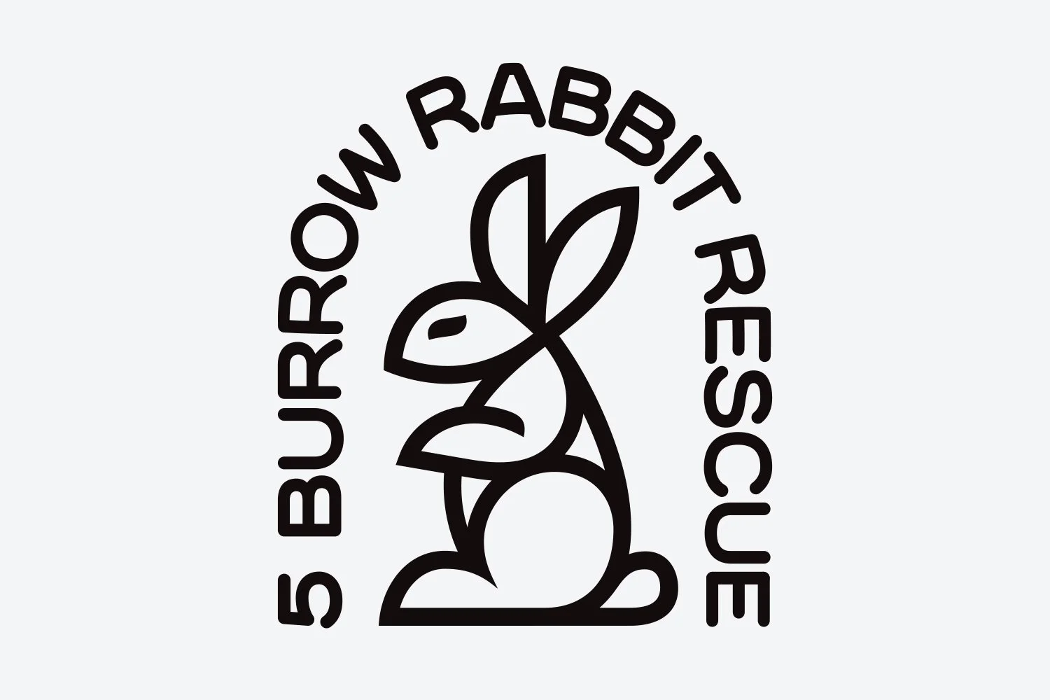 5 Burrow Rabbit Rescue Logo Sketch #2. Design by Kevin Dresser.