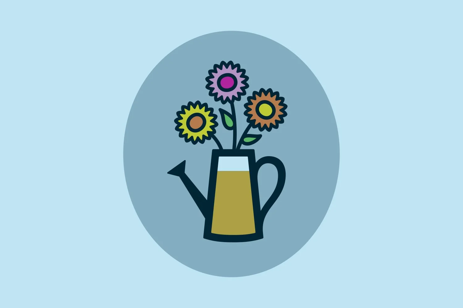 Benton Beer Garden - Flower Mark in Oval